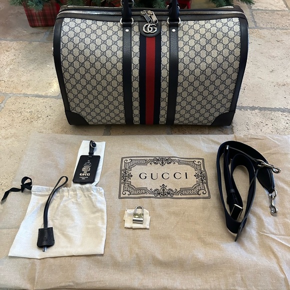 Gucci Savoy, GG Supreme large duffel bag made in Italy NWT - Picture 3 of 14